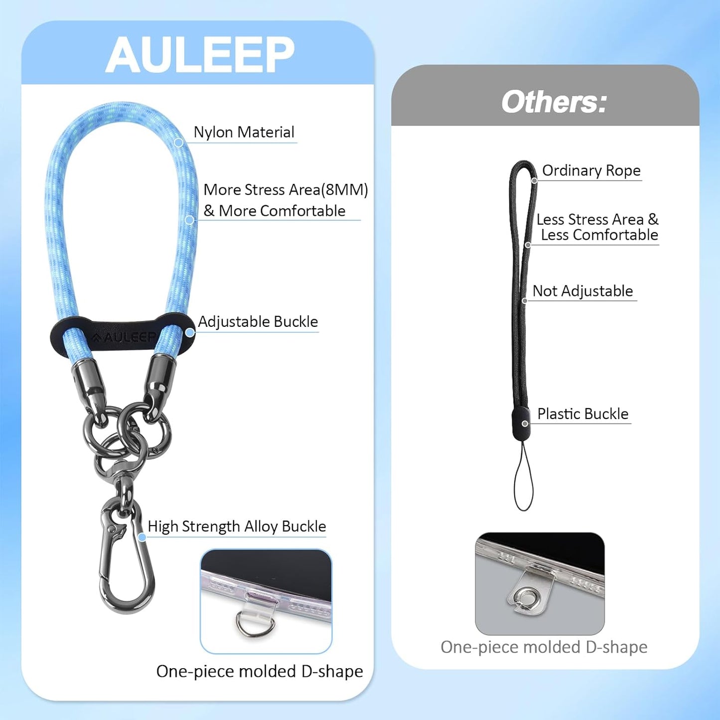 2pcs Cell Phone Wristband Anti-Theft AULEEP Cell Phone Wristband 4