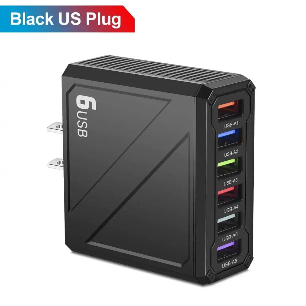 3.1A 6 Ports USB Charger Fast Charging Wall Charger 10