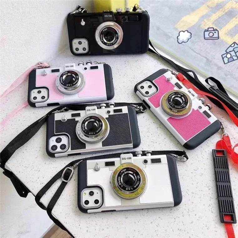 3D Retro Camera Phone Case for iPhone 16 15 Pro Max 14 13 12 11 Pro 2
