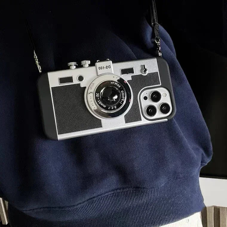 3D Retro Camera Phone Case for iPhone 16 15 Pro Max 14 13 12 11 Pro 5