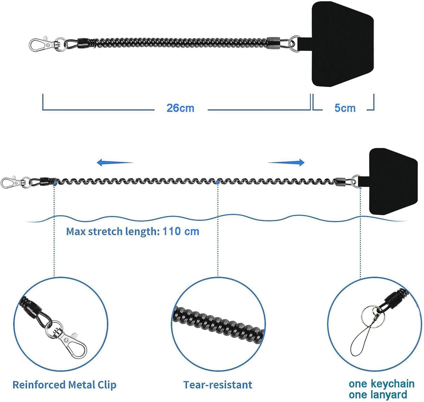 Compatible with all smartphones Black spring wrist 4