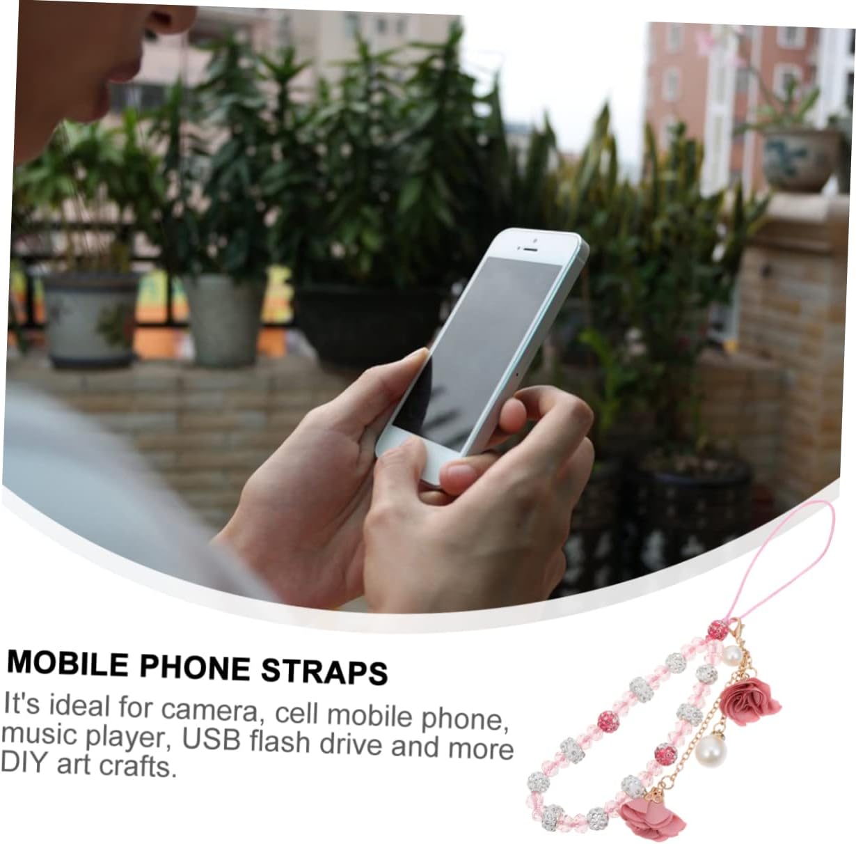 Cherry Purple Pink Crystal Enamel Cell Phone Anti-slip Bracelet 5