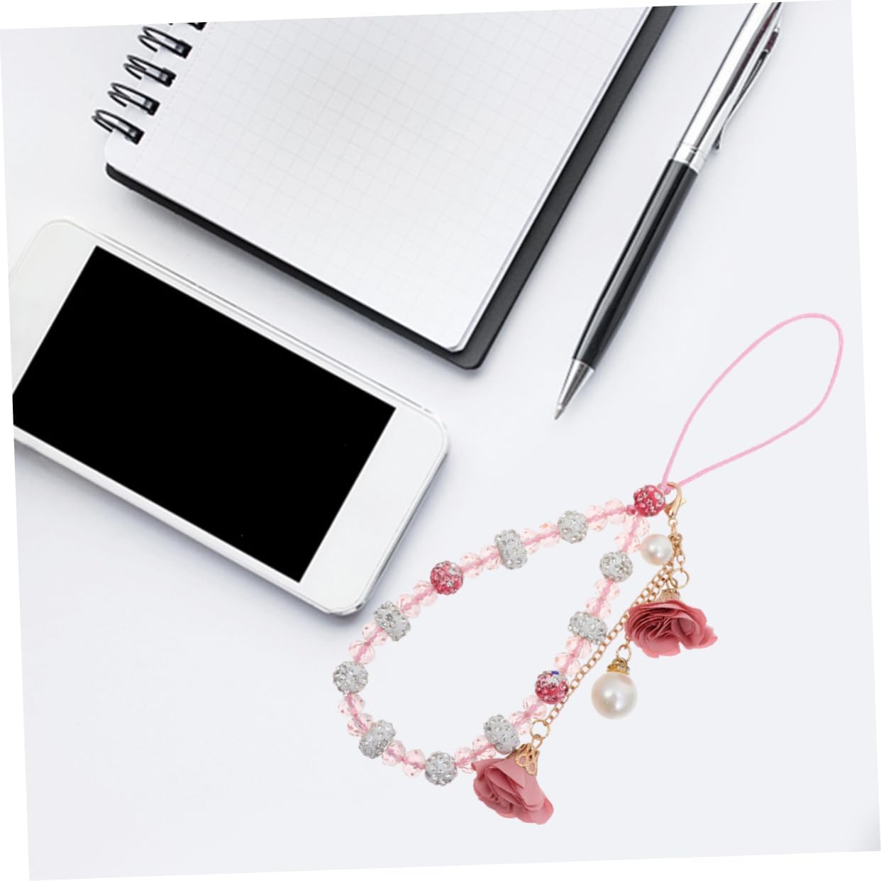 Cherry Purple Pink Crystal Enamel Cell Phone Anti-slip Bracelet 3