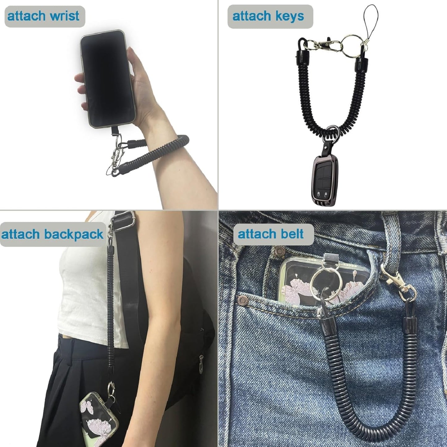 Compatible with all smartphones Black spring wrist 3