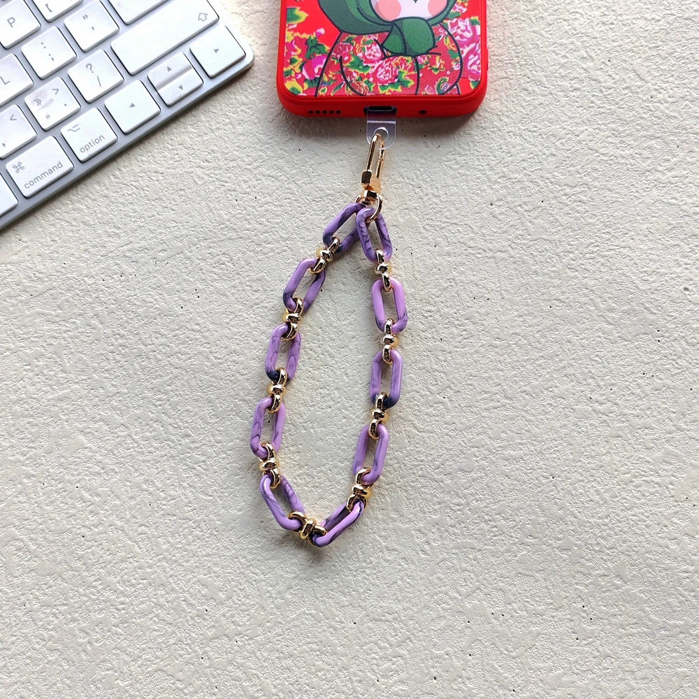 Acrylic mobile phone chain Alloy buckle for mobile phone decoration 10