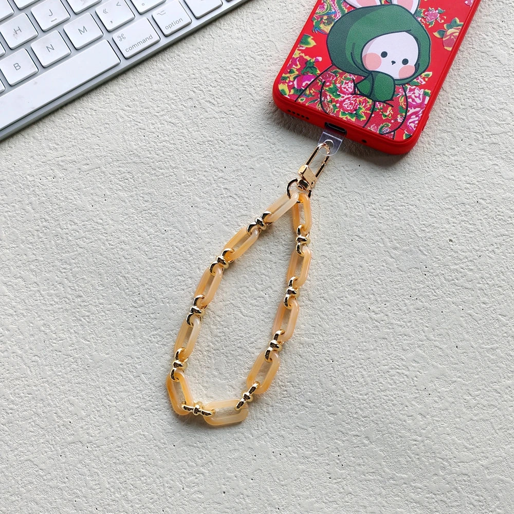 Acrylic mobile phone chain Alloy buckle for mobile phone decoration 12