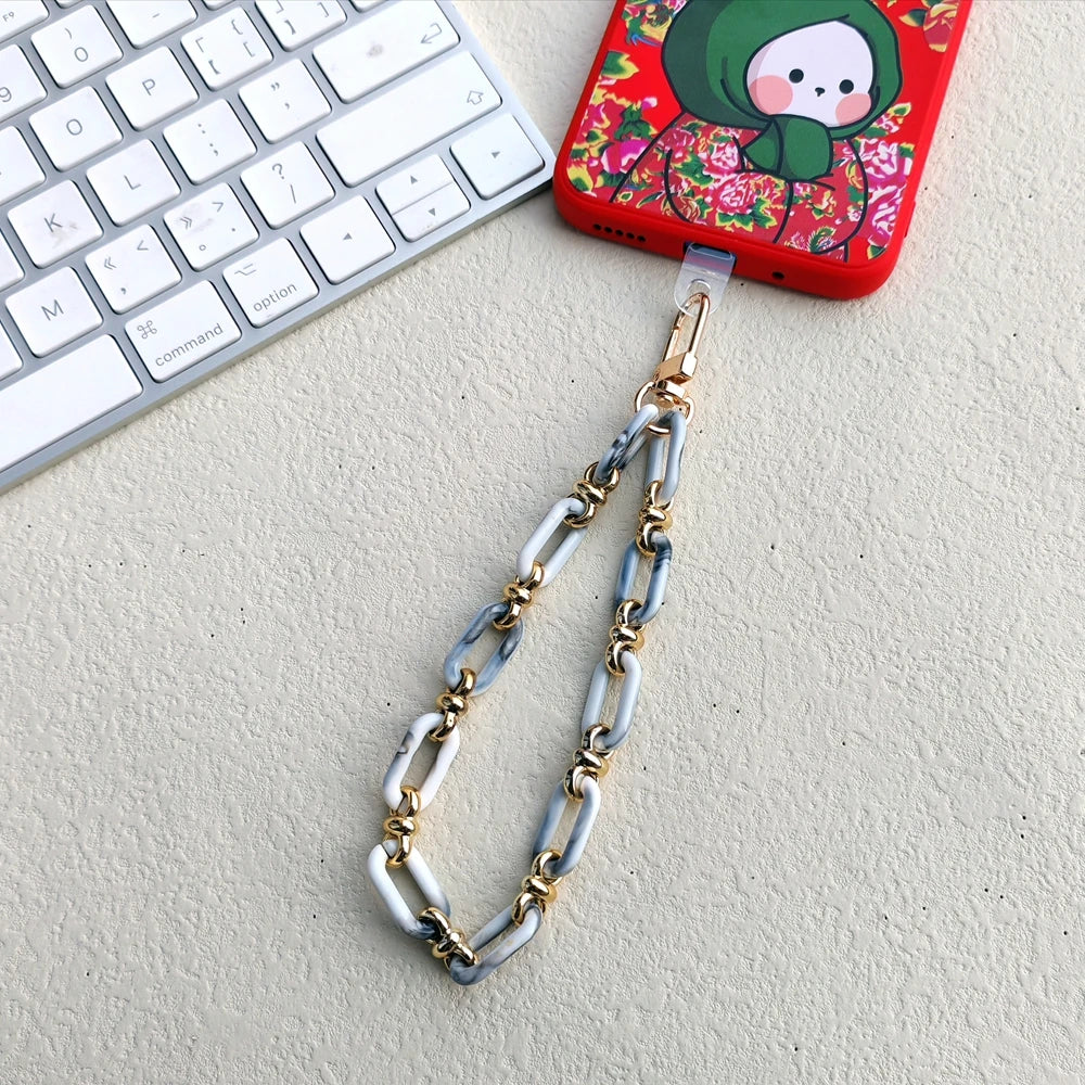 Acrylic mobile phone chain Alloy buckle for mobile phone decoration 13