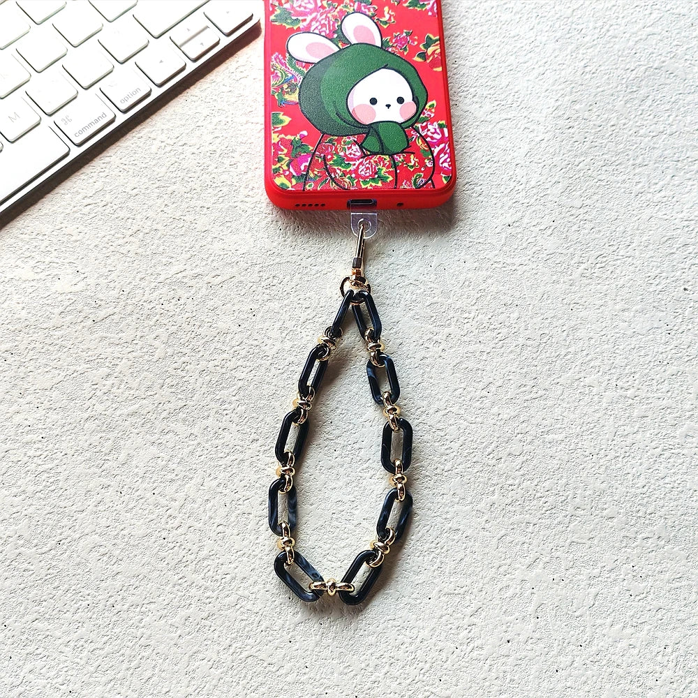 Acrylic mobile phone chain Alloy buckle for mobile phone decoration 2