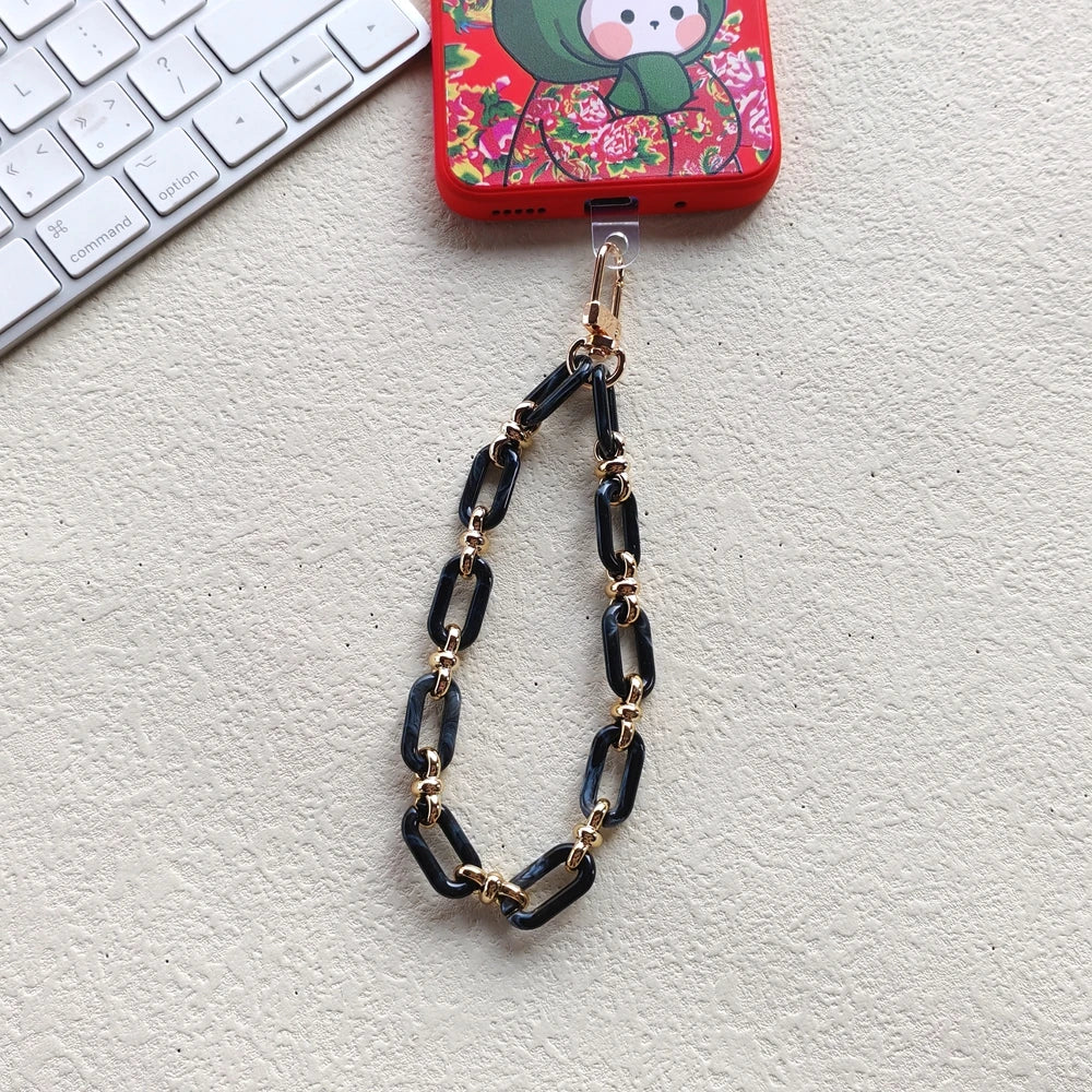 Acrylic mobile phone chain Alloy buckle for mobile phone decoration 6