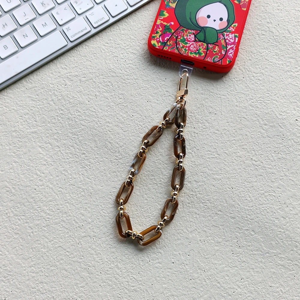 Acrylic mobile phone chain Alloy buckle for mobile phone decoration 8