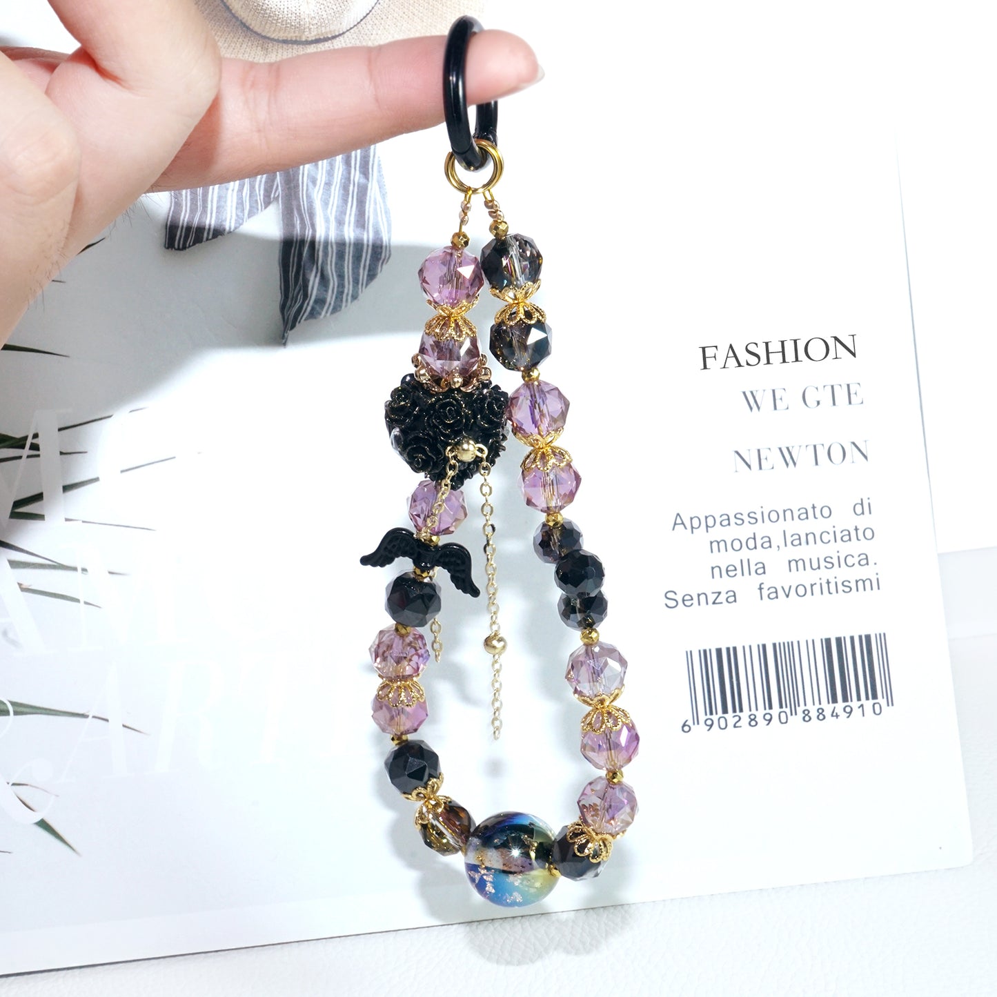 Angel Wings Crystal Phone Chain 2