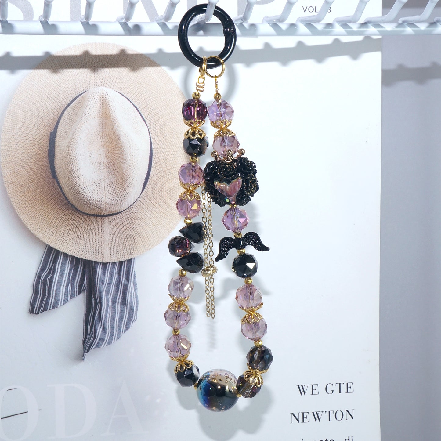 Angel Wings Crystal Phone Chain 4