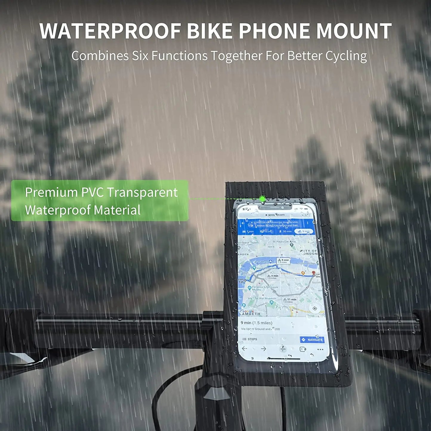 Bicycle Motorcycle Touch Screen with Rain Cover Waterproof Bag Bracket 2