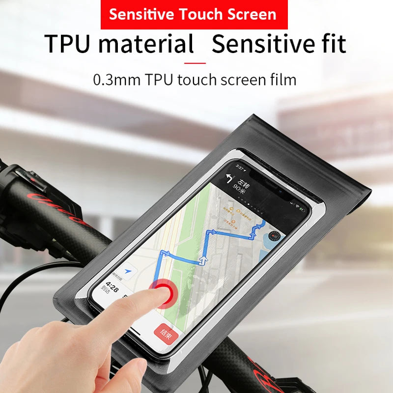 Bicycle Motorcycle Touch Screen with Rain Cover Waterproof Bag Bracket 3