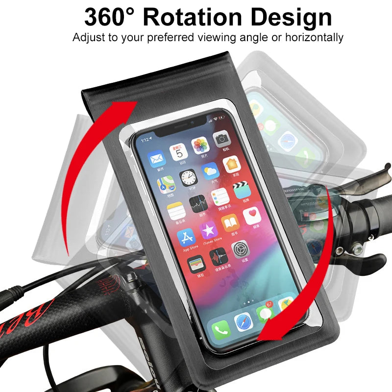 Bicycle Motorcycle Touch Screen with Rain Cover Waterproof Bag Bracket 4