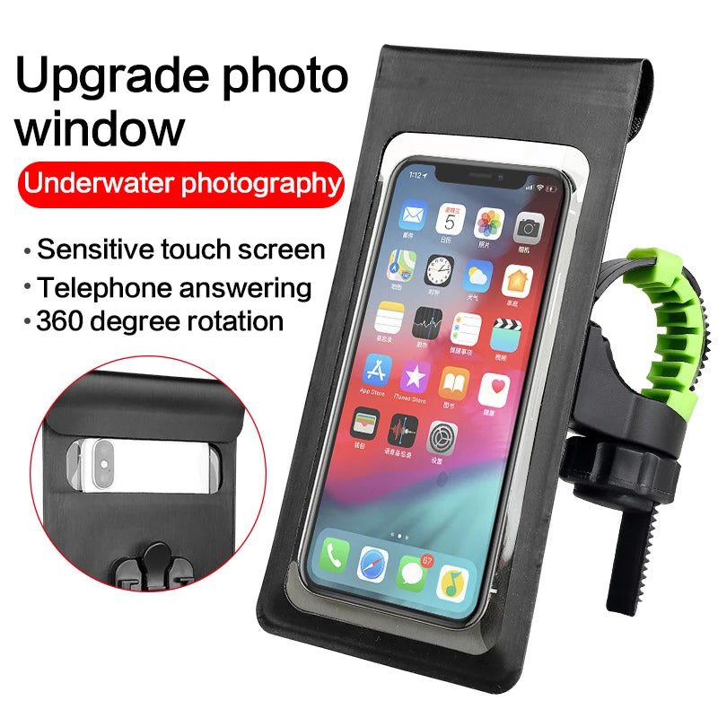 Bicycle Motorcycle Touch Screen with Rain Cover Waterproof Bag Bracket 5