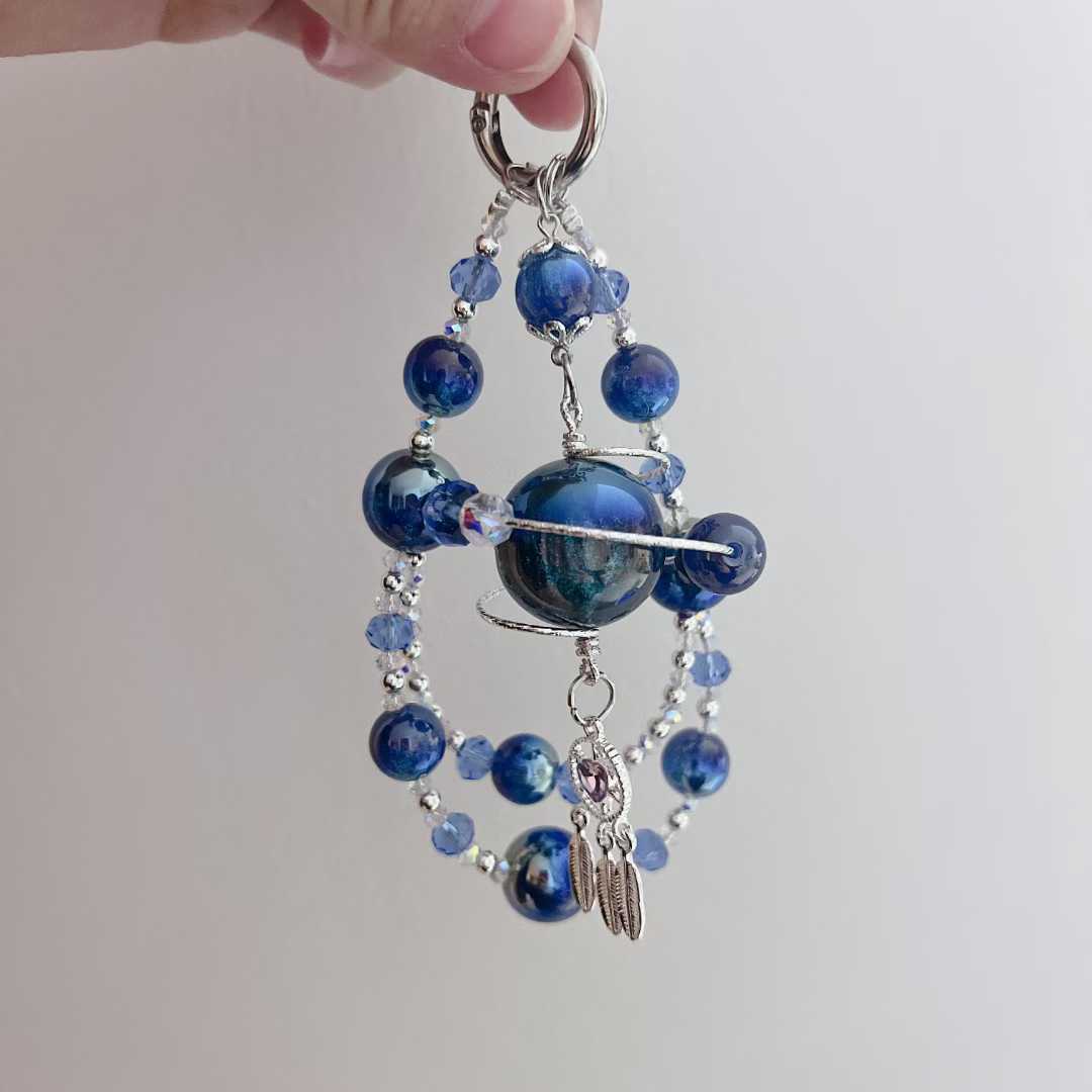 Blue Planet Series Crystal Phone Chain