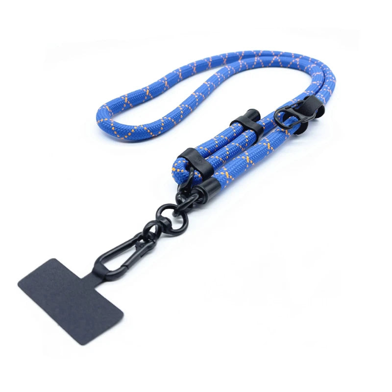 Blue diamond pattern mobile phone strap