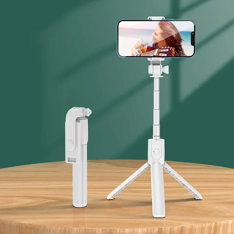 Bluetooth Remote Control Retractable Mobile Phone Tripod Wireless Selfie Stick 10