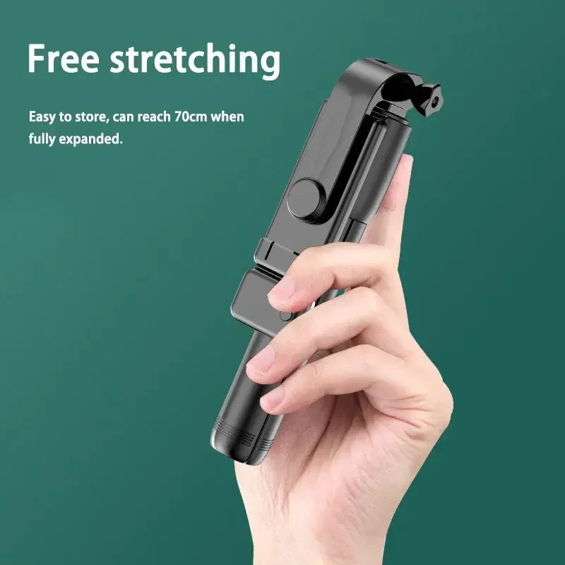 Bluetooth Remote Control Retractable Mobile Phone Tripod Wireless Selfie Stick 5