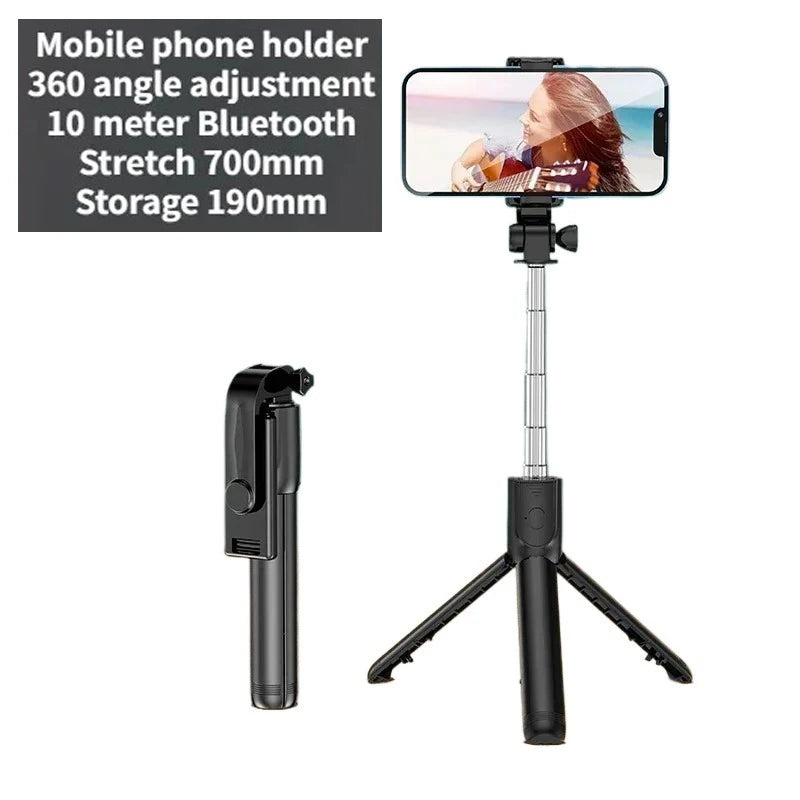 Bluetooth Wireless Selfie Stick Mini Tripod Monopod Remote Shutter with Fill Light