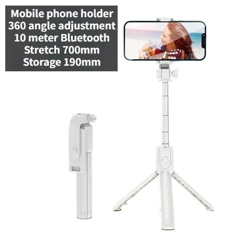 Bluetooth Wireless Selfie Stick Mini Tripod Monopod Remote Shutter with Fill Light