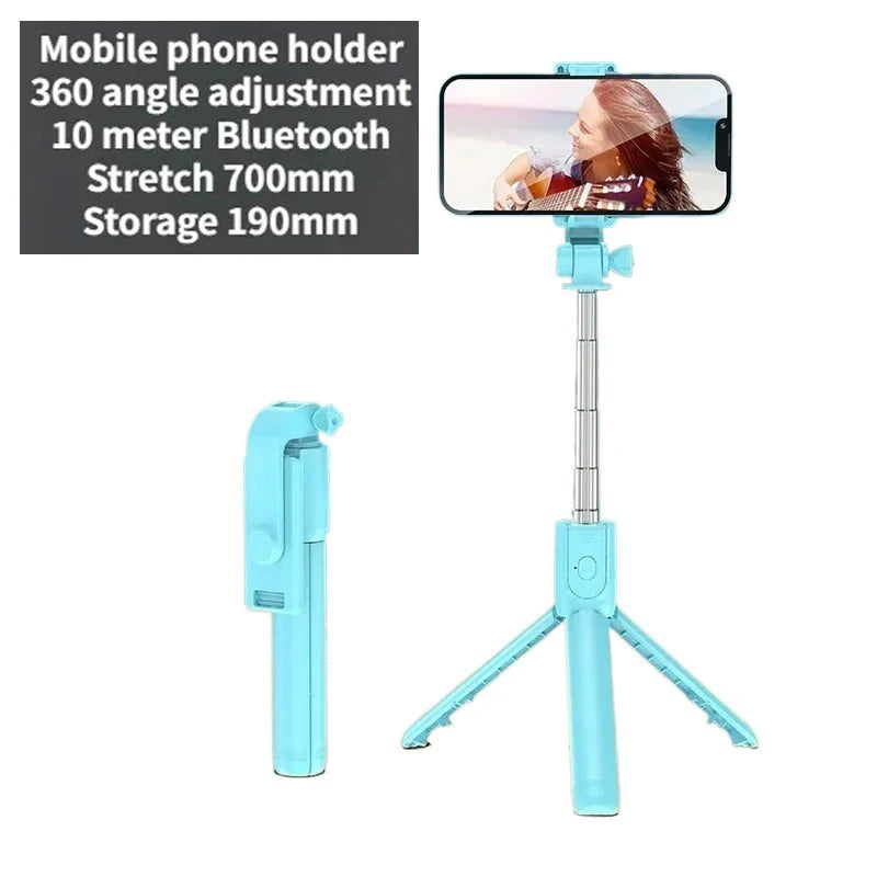Bluetooth Wireless Selfie Stick Mini Tripod Monopod Remote Shutter with Fill Light