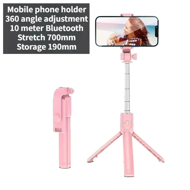 Bluetooth Wireless Selfie Stick Mini Tripod Monopod Remote Shutter with Fill Light