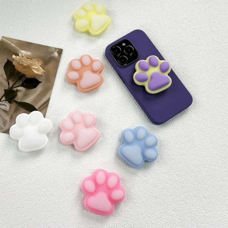 Cat paw shaped cute foldable and expandable phone grip holder 2