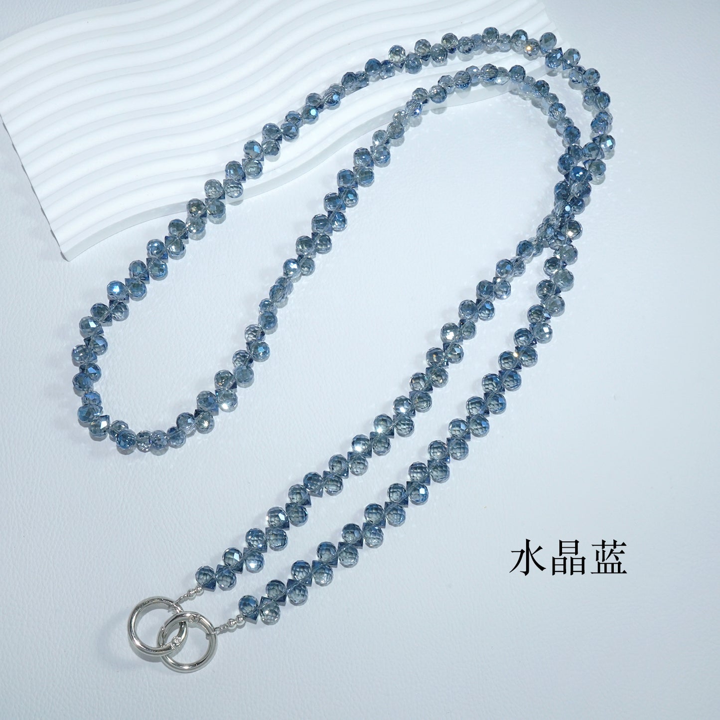 Crystal Blue crossbody strap phone