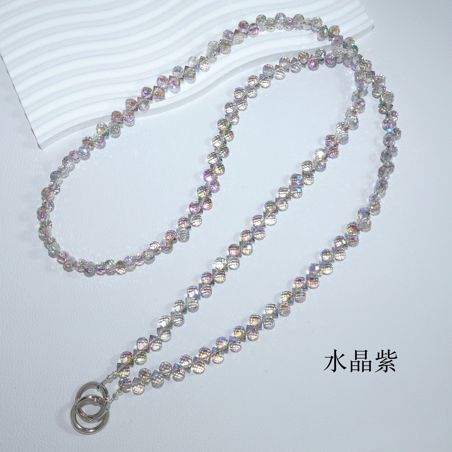 Crystal Purple crossbody strap phon