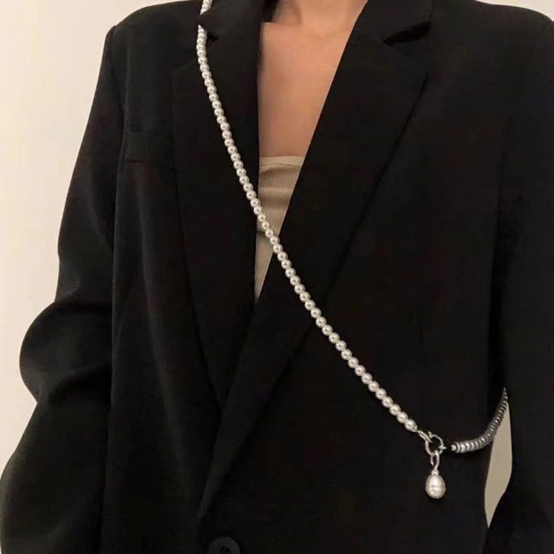 DIY Faux Pearl Bag Strap Replacement Shoulder Crossbody Purse Chain Strap Handle Beaded Pearl Chain Mobile 6