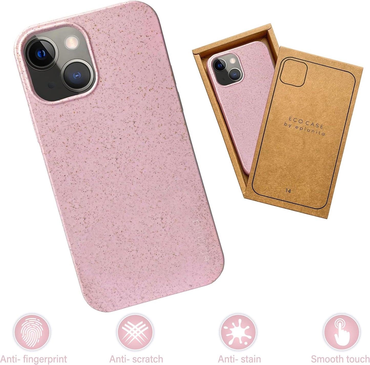 Eplanita Eco iPhone14 Biodegradable Plant Fiber and Soft TPU, Drop-Proof Protective Case Phone Case 2