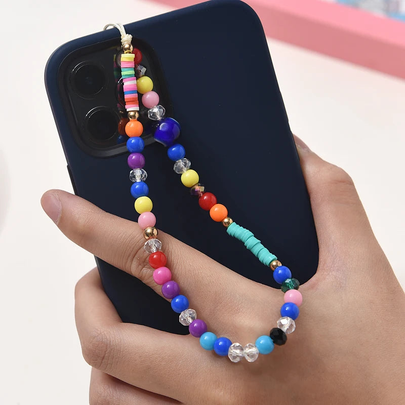 Fashion clay stone beads acrylic mobile phone chain mobile phone strap 8
