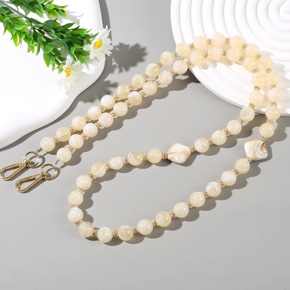 Fashionable colorful natural stone long mobile phone lanyard 12