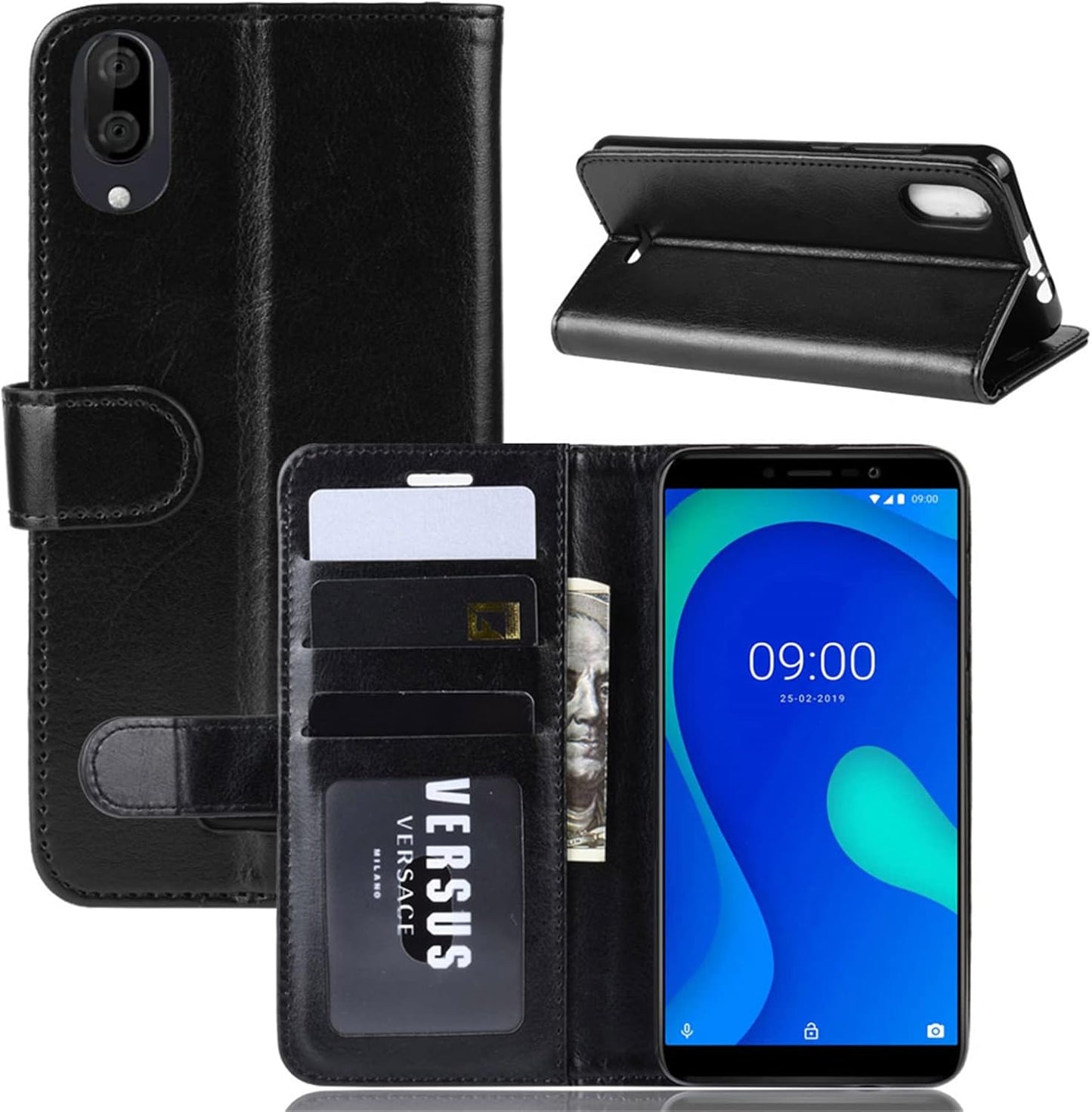 Flip Case PU Leather Wallet for Wiko Y80 1