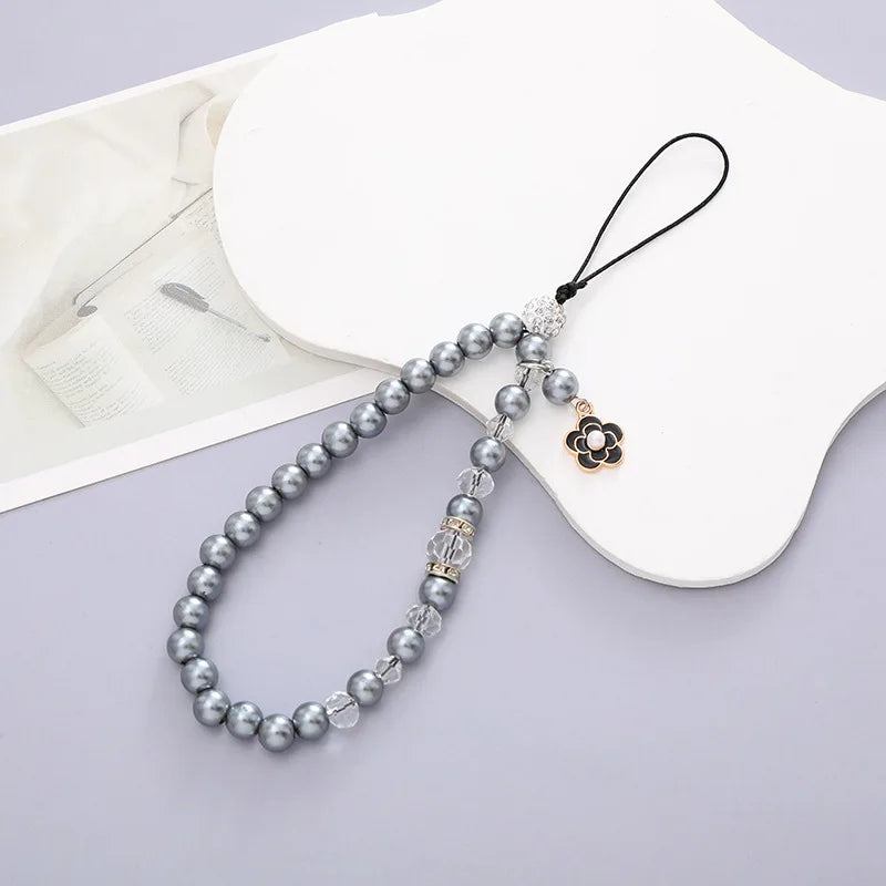 Flower Pearl Beaded Phone Chain 4