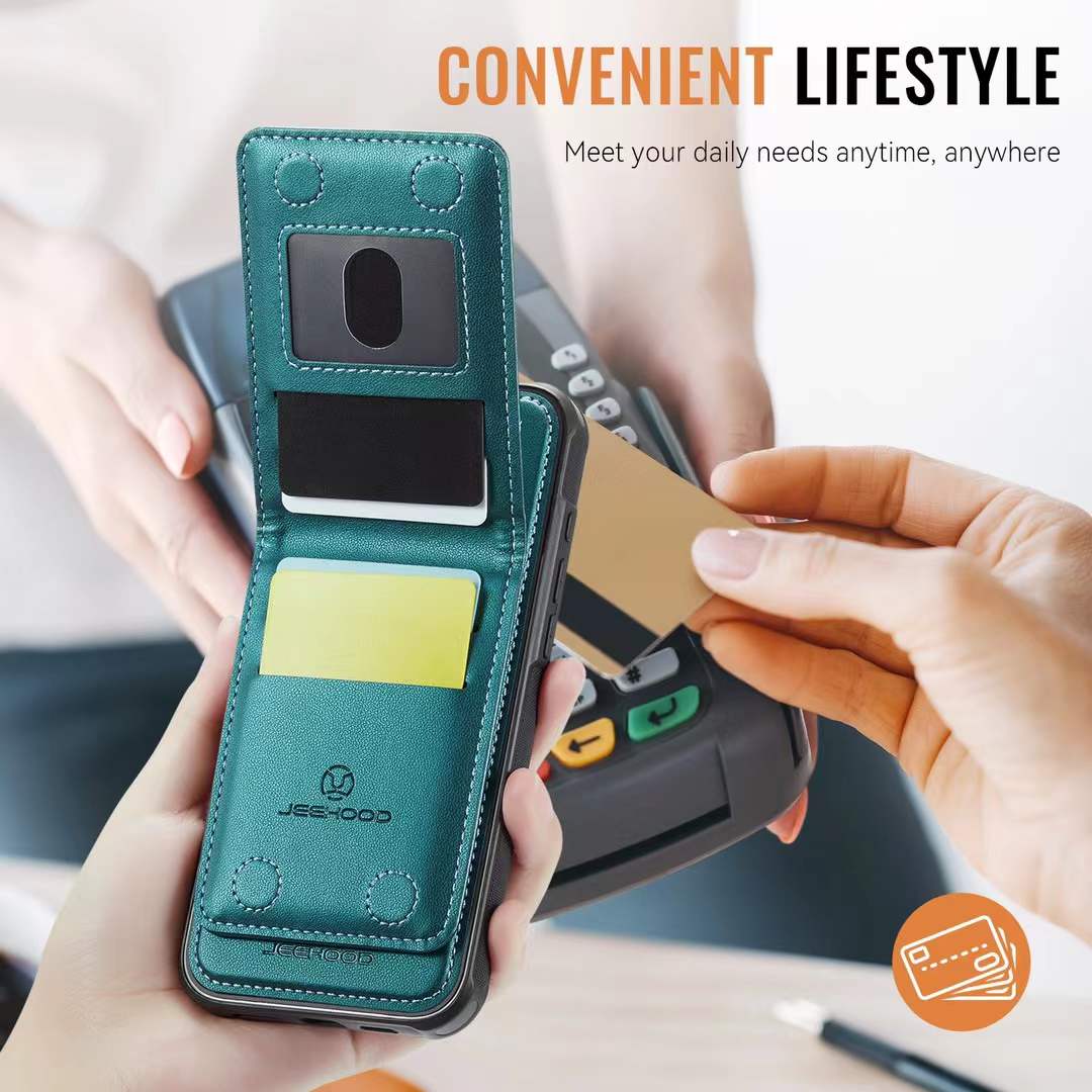 Green Magnetic Phone Case Card Holder Set