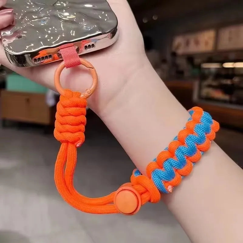 Hand-woven adjustable universal mobile phone lanyard wristband convenient and safe anti-drop rope can be given to yourself