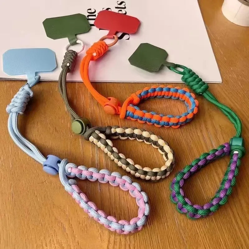 Hand-woven adjustable universal mobile phone lanyard wristband convenient and safe anti-drop rope can be given to friends