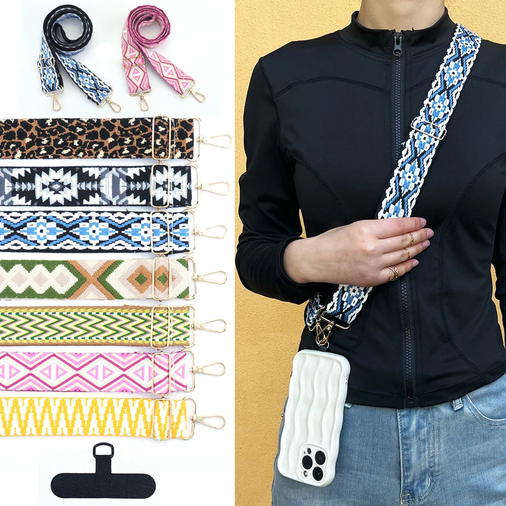 Multicolor adjustable wide mobile phone lanyard 2