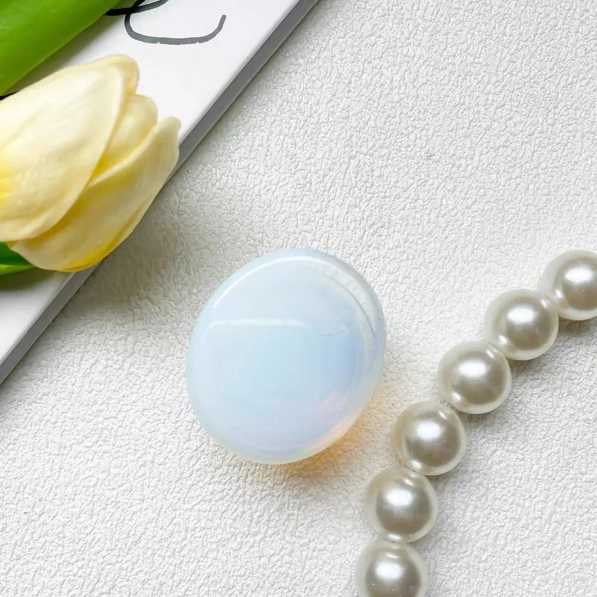 Natural stone shaped mobile phone finger grip holder 7