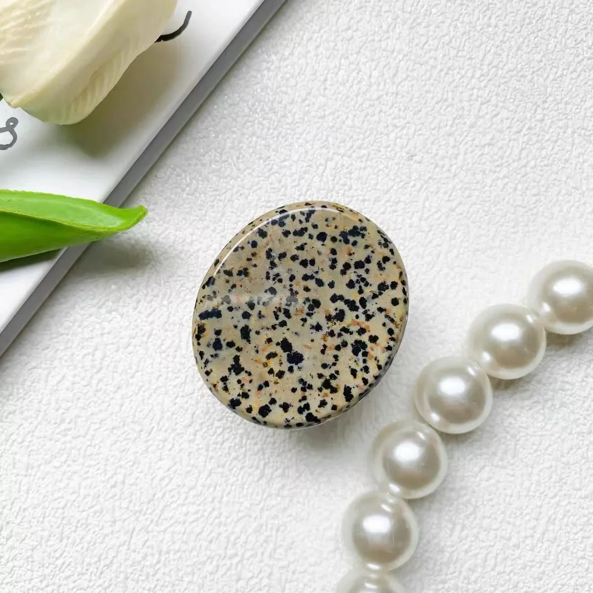Natural stone shaped mobile phone finger grip holder 12