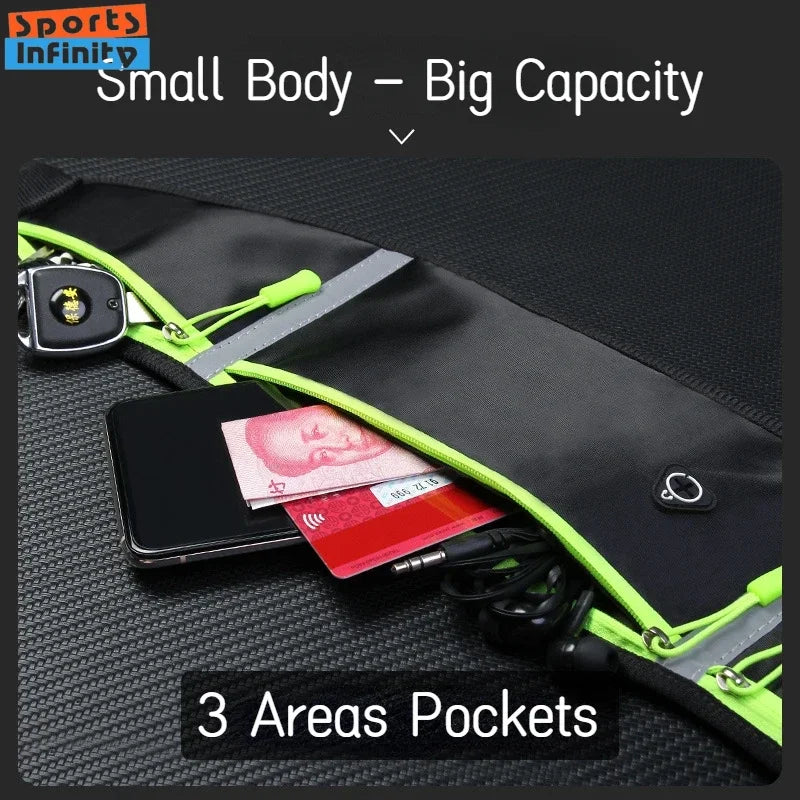 Outdoor fitness sports bag suitable for men and women waterproof invisible belt bag 3