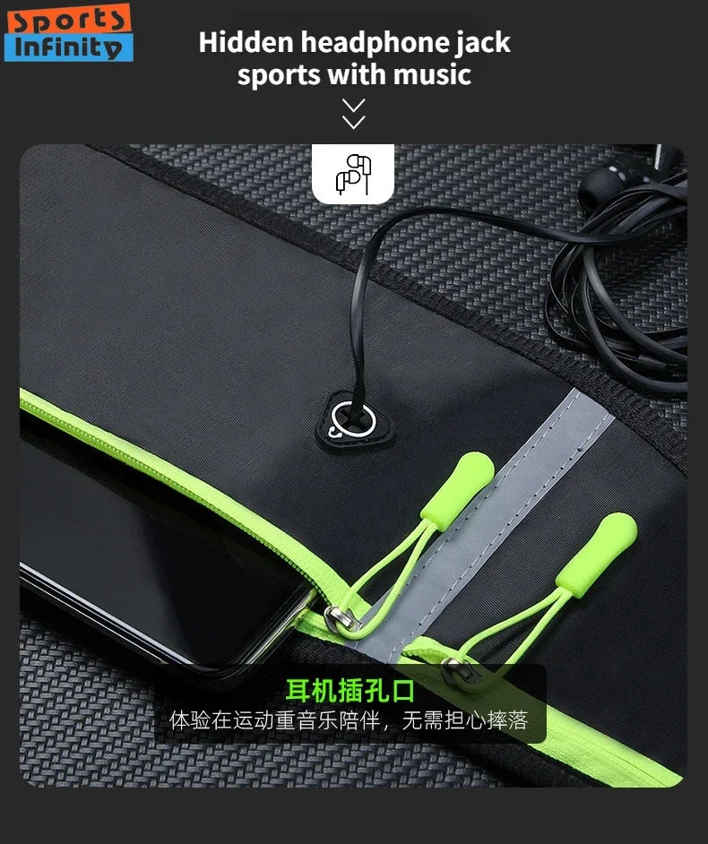 Outdoor fitness sports bag suitable for men and women waterproof invisible belt bag 6