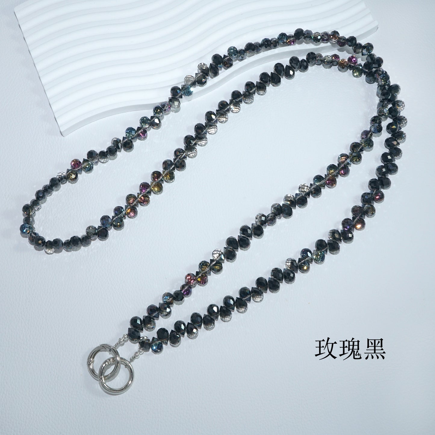 Rose Black crossbody strap iphone
