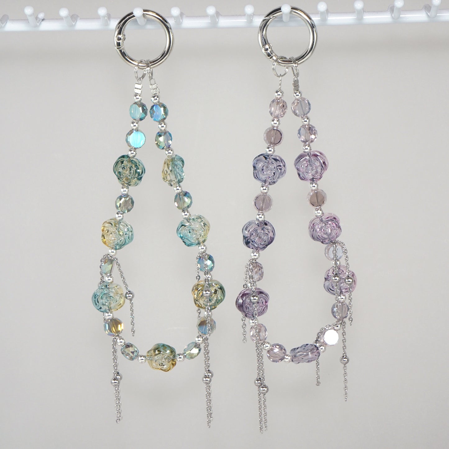 Rose Crystal Tassel Bracelet