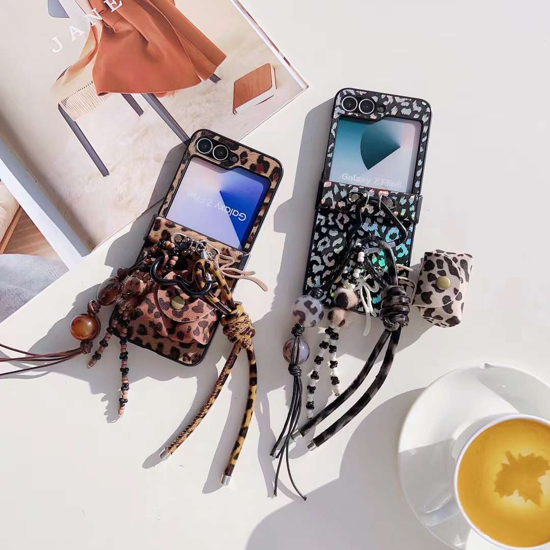 Samsung zflip folding leopard print mobile phone case_2