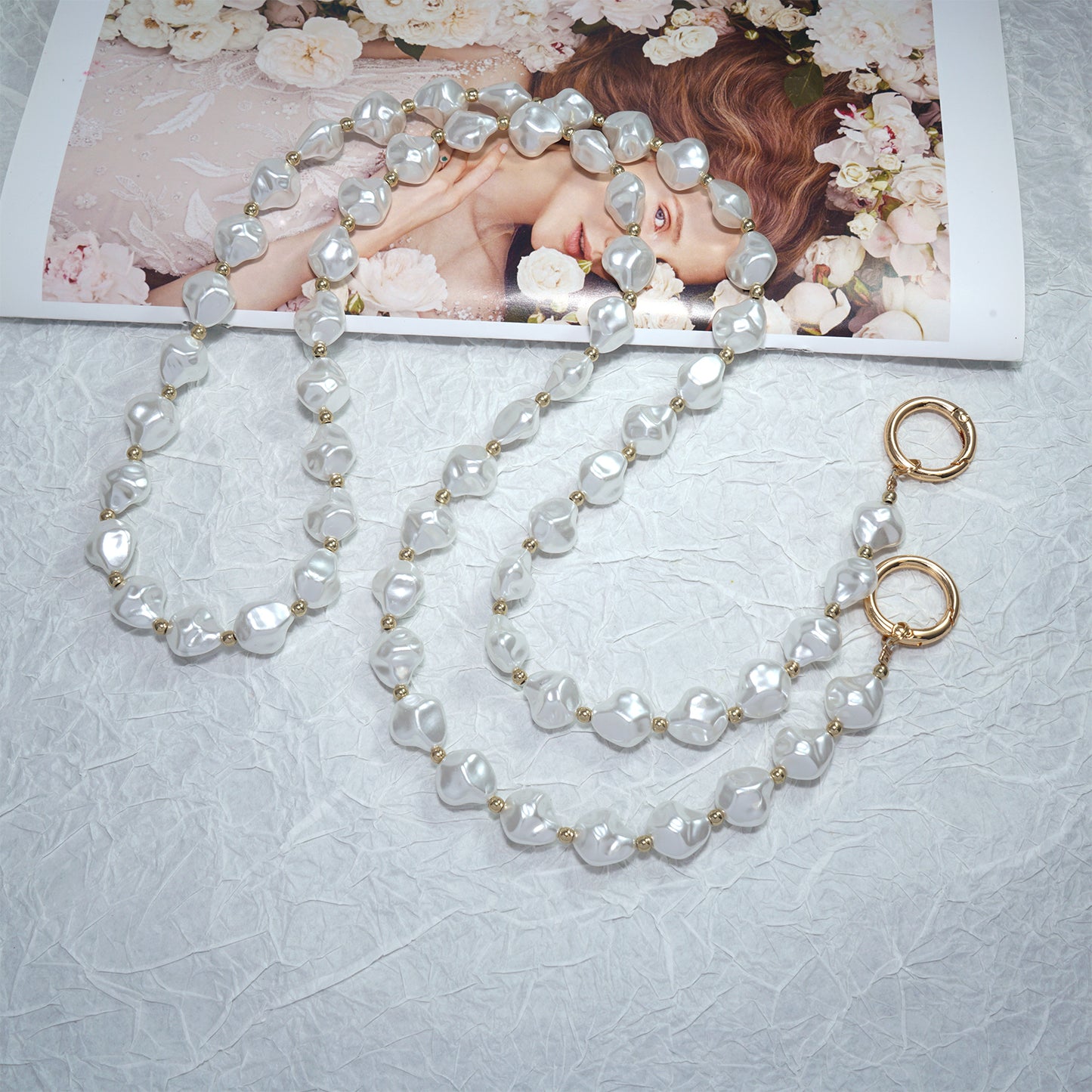 Stone Pearl Crossbody Phone Chain 1