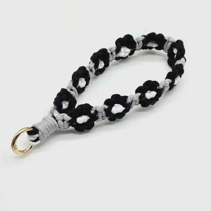 Black Daisy Phone Strap